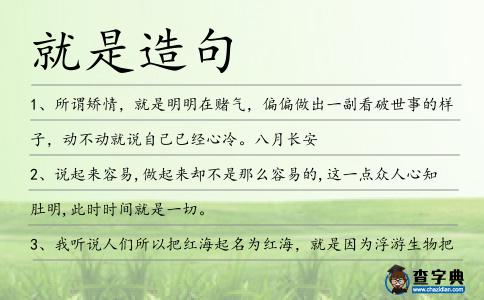 就是造句