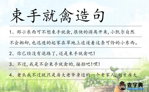 束手就禽造句