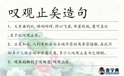 嘆觀止矣造句