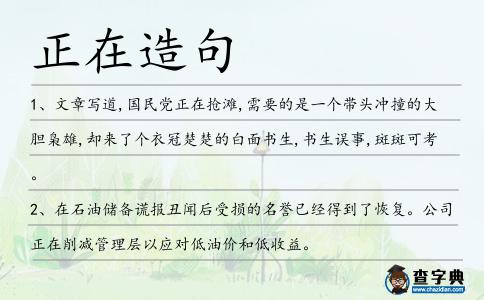 正在造句