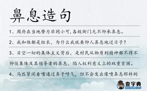 鼻息造句