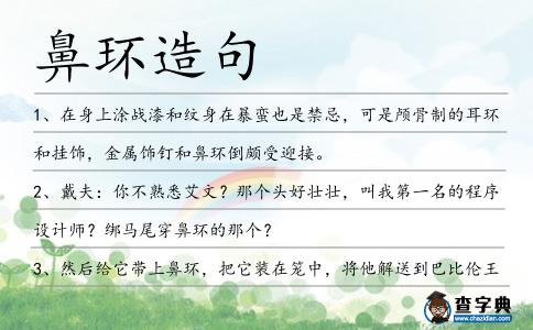 鼻環(huán)造句