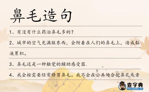鼻毛造句