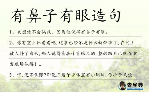 有鼻子有眼造句