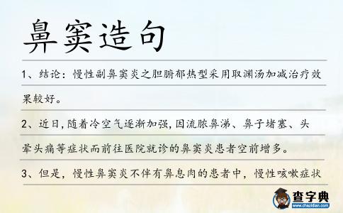 鼻竇造句