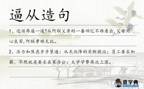 逼從造句