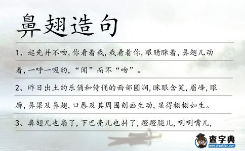 鼻翅造句
