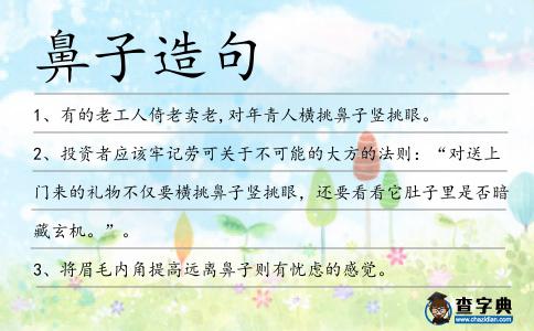 鼻子造句