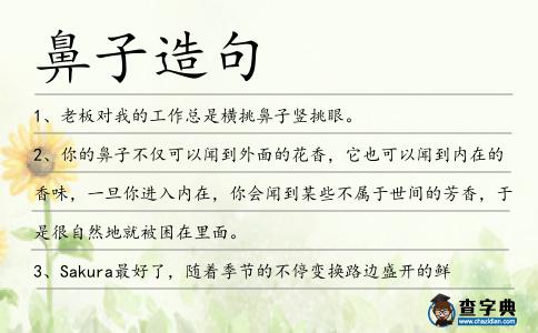 鼻子造句