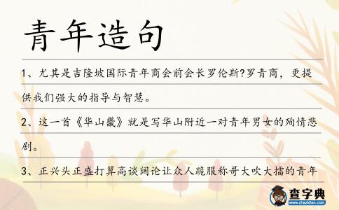 青年造句