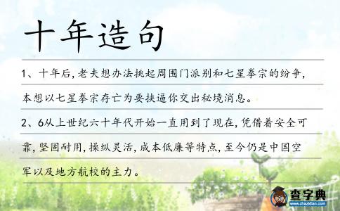 十年造句
