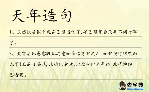 天年造句