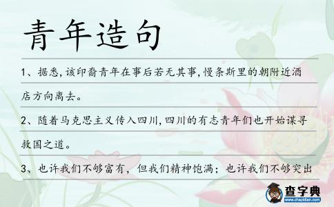 青年造句