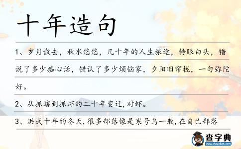 十年造句