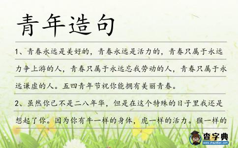 青年造句