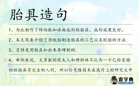 胎具造句