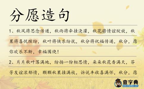 分愿造句