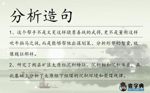 分析造句