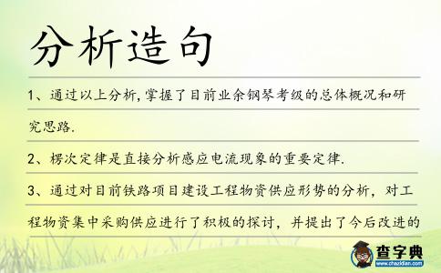 分析造句