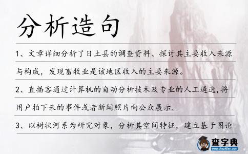 分析造句