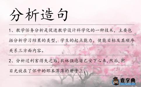 分析造句