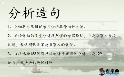 分析造句