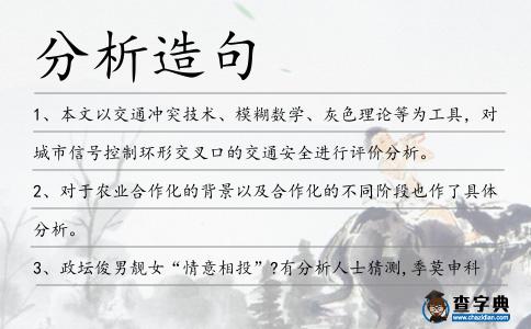 分析造句