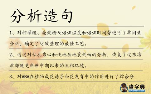 分析造句