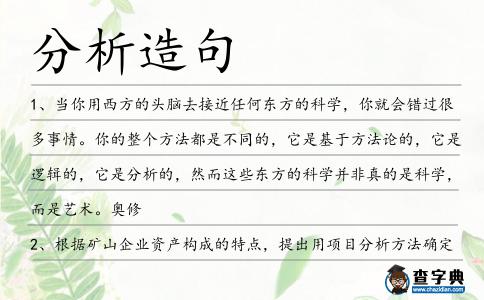 分析造句