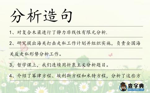分析造句