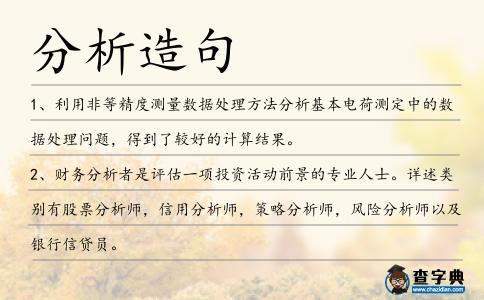 分析造句