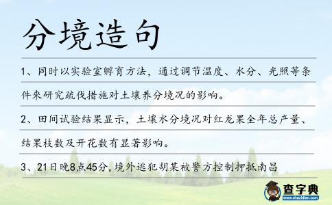 分境造句