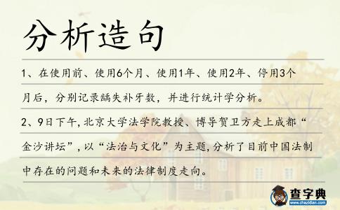 分析造句