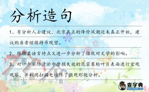 分析造句