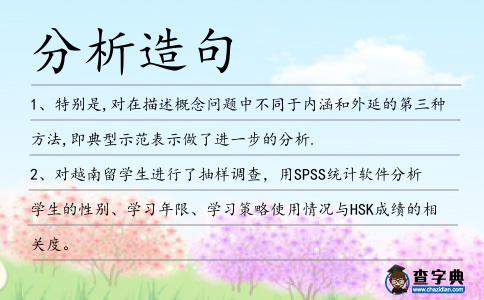 分析造句