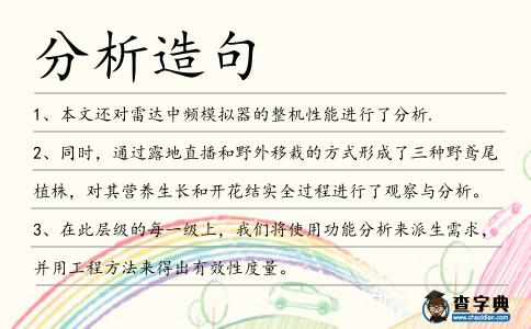 分析造句