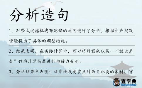 分析造句