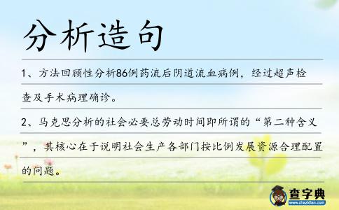 分析造句
