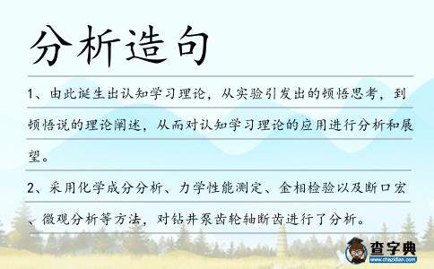 分析造句