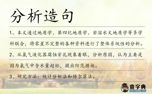 分析造句