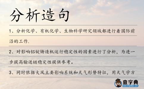 分析造句