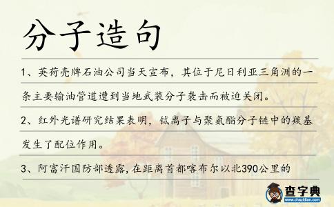 分子造句