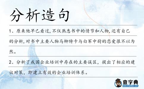 分析造句