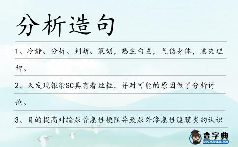 分析造句