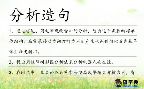 分析造句