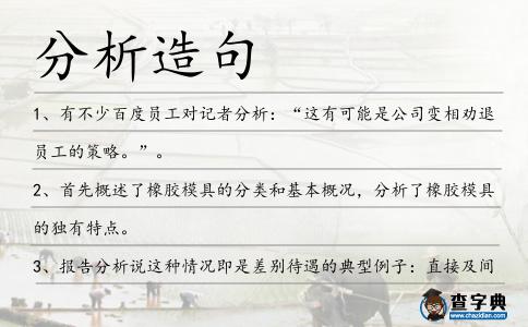 分析造句