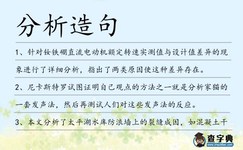 分析造句