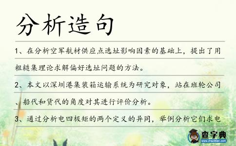 分析造句