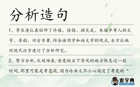 分析造句