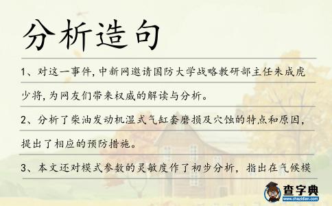分析造句